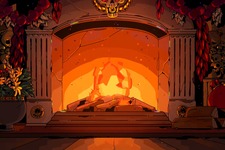 冥界からのクリスマスプレゼント！『Hades』のアートワークで描かれる12時間の暖炉映像「House of Hades Yule Log」公開中 画像