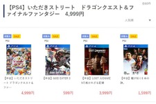 ゲオオンラインストアのセール商品が更新！『ロストジャッジメント』3,999円、『ライザ2』2,999円などお得価格で登場 画像