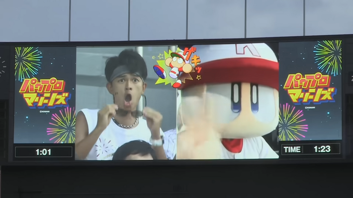 「千葉ロッテ」イベントでパワプロくんにチョキ出され負けた“じゃんけんニキ”、1年越しリベンジもまた負ける…高度な心理戦