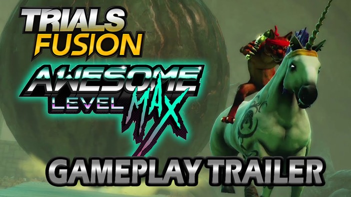 ユニコーンにライドオン！『Trials Fusion』最新DLC「Awesome Level MAX」初公開ゲームプレイ