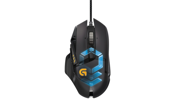 ロジクール、「G502」に1,680万発色の発光機能追加の新型「G502RGB」を2月に発売