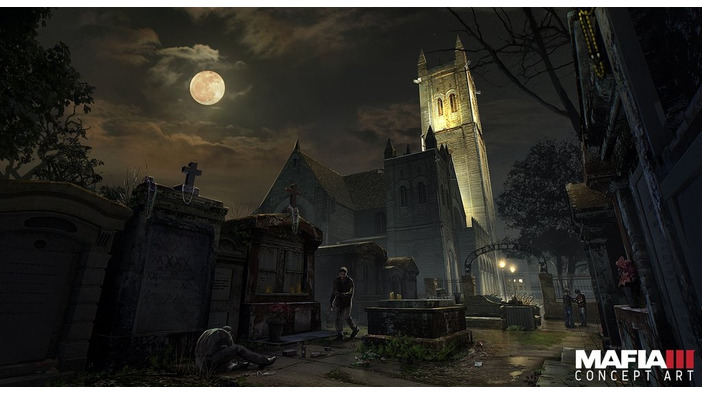 満月が照りつける教会…『Mafia III』最新コンセプトアート！