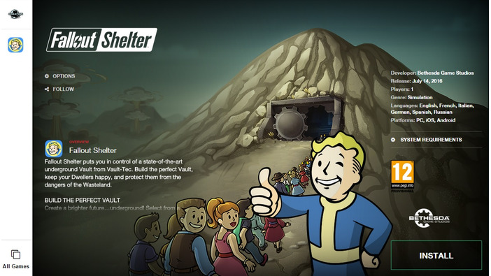 PC版『Fallout Shelter』が配信開始―アップデート1.6もリリース