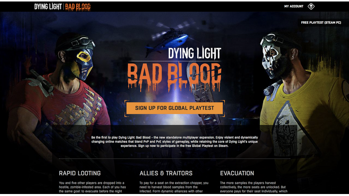 『Dying Light』、バトロワ系に影響を受けた新拡張「Bad Blood」発表！―クローズドテスト登録受付中