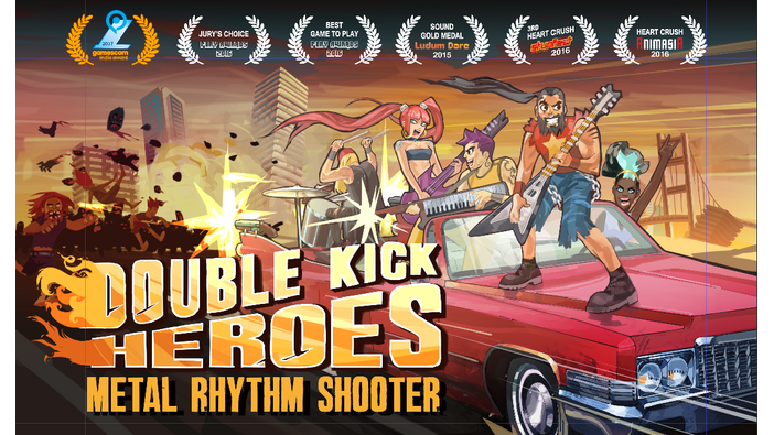 リズムメタルシューター『Double Kick Heroes』が早期アクセス開始！ 日本語にも対応