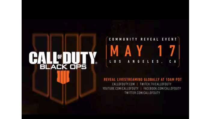 『Call of Duty: Black Ops 4』お披露目イベントのライブ配信が発表！TwitchやYouTubeなどで放送予定