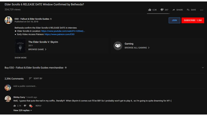 『The Elder Scrolls VI』82歳のおばあちゃんYouTuber“スカイリムグランマ”をNPCに！ファンたちが熱望