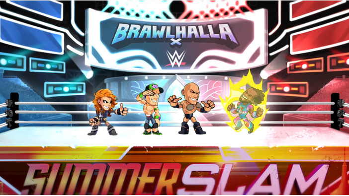 格闘アクション『Brawlhalla』が米プロレス団体「WWE」とコラボ！ ロック様や女子王者ベッキー・リンチら参戦