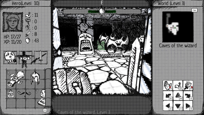 手描き3DダンジョンRPG『Drawngeon: Dungeons of Ink and Paper』「Inktoberをアートの方向性として採用した」【注目インディーミニ問答】