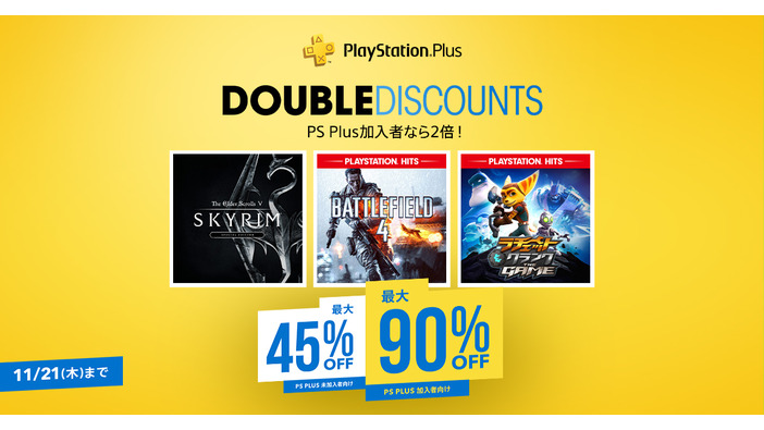 PS Store向け「Double Discount」セールがスタート！PS Plus加入者は割引率が最大2倍に