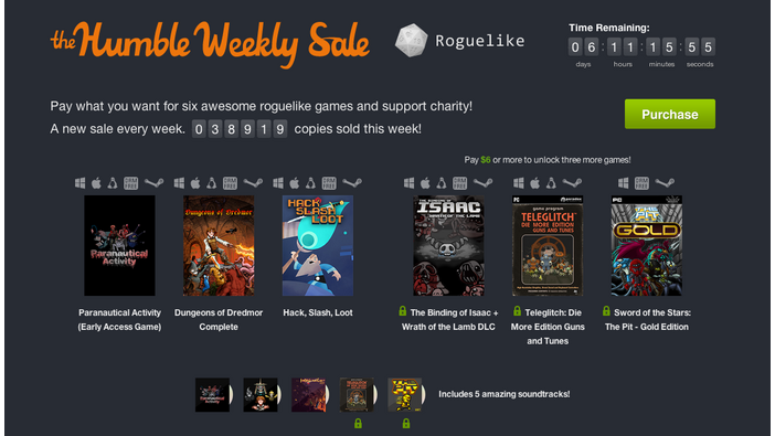 名作ローグライクが大集合！『The Binding of Isaac』などを含めたHumble Weekly Saleが開始