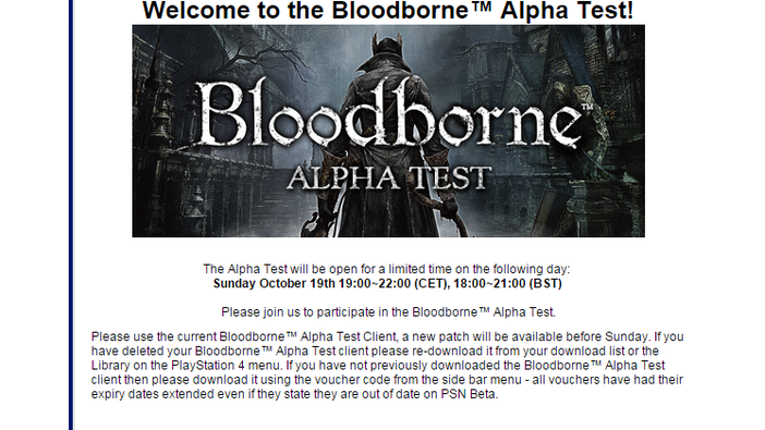 欧米にて『Bloodborne』の次回アルファテスト日が10月19日に決定