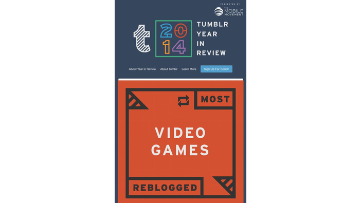 Tumblrが2014年にリブログされたゲームトップ20を発表！上位には『ポケモン』を筆頭に任天堂タイトルがずらり
