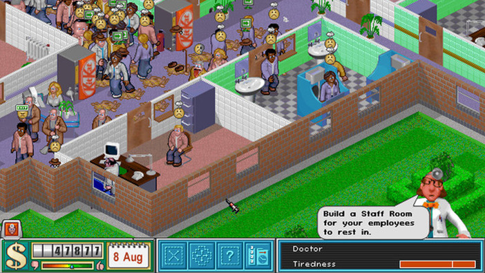 Originからのプレゼントに医療シム『Theme Hospital』が登場―病院を運営して患者を救おう