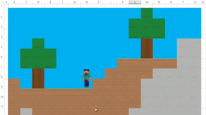Excelで動作するファンメイド『Minecraft』がリリース、上司の目を盗んで地下へ潜れ！ 画像