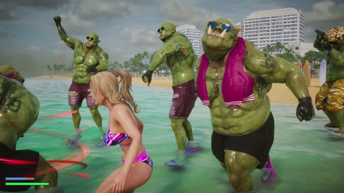 セクシー美女がオークを蹴散らす爽快ハクスラACT『グレート・タフ・ビキニ』発表！刀や銃を手にして支配されたリゾート都市を奪還しよう