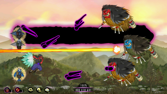 天狗が妖怪と戦う和風2Dシューター『Nandeyanen!? - The 1st Sutra』―PCE『はなたーかだか!?』をオマージュ