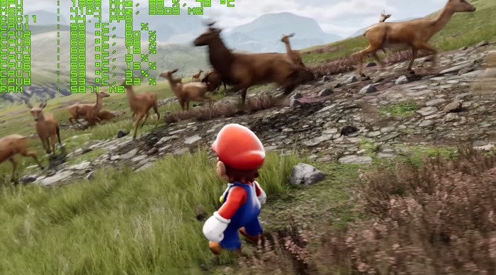 鹿とマリオが追いかけっこ！大自然を舞台にした新たなUnreal Engine 4ファンメイドデモ映像