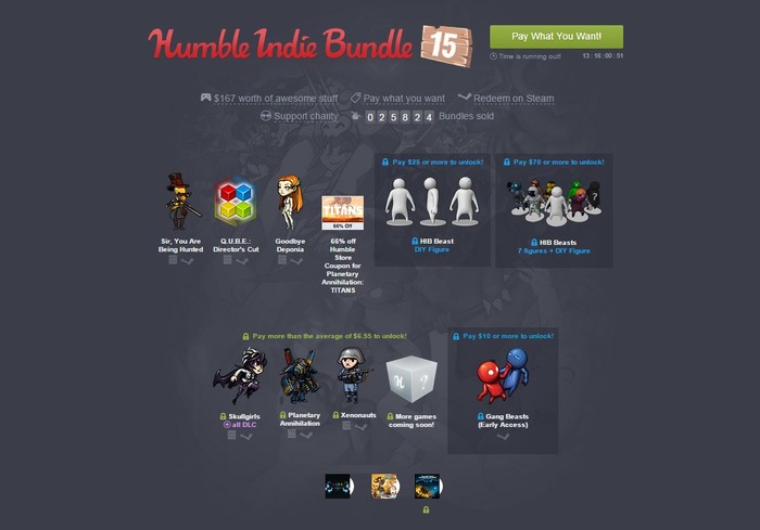 7つのジャンルが集まる「Humble Indie Bundle 15」販売開始―目玉は全DLC収録の『Skullgirls』