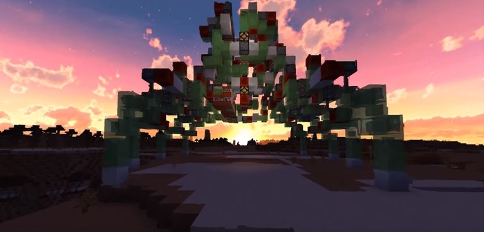 Modもコマンドブロックも無し!『Minecraft』で海外ユーザーが巨大自立型ロボ制作