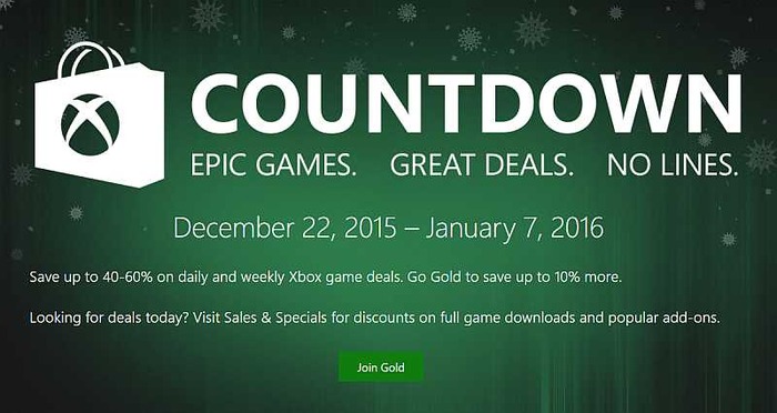 Xboxゲームストアのカウントダウンセールが海外発表―12月22日開始