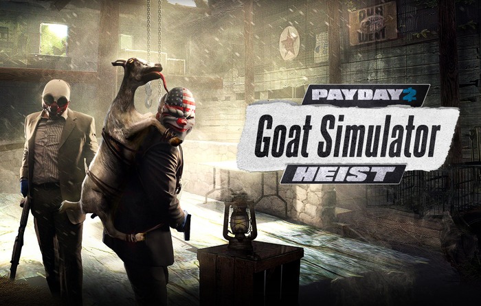 『PAYDAY 2』が『Goat Simulator』とコラボ―「あのヤギ」出現する新DLCが海外で近日配信へ