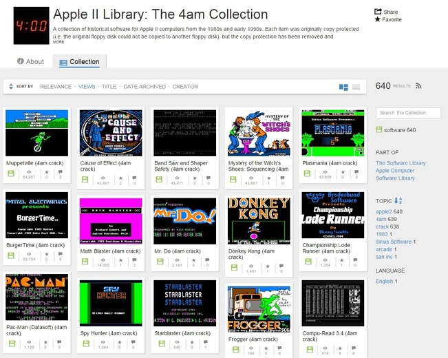 Internet Archiveが「Apple II」対応プログラム約500本を無料公開―ブラウザからプレイ可能