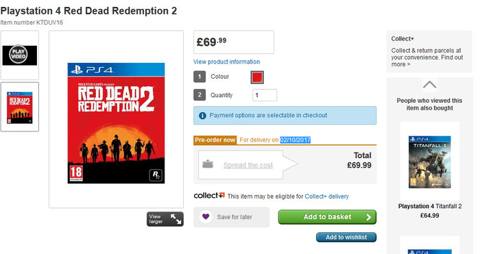 噂: 『Red Dead Redemption 2』の発売日が明らかに？―海外小売店のサイトに掲載