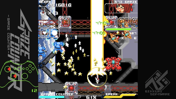 弾幕STG『Graze Counter』Steam配信開始、小粒ながら手堅いバランスの秀作