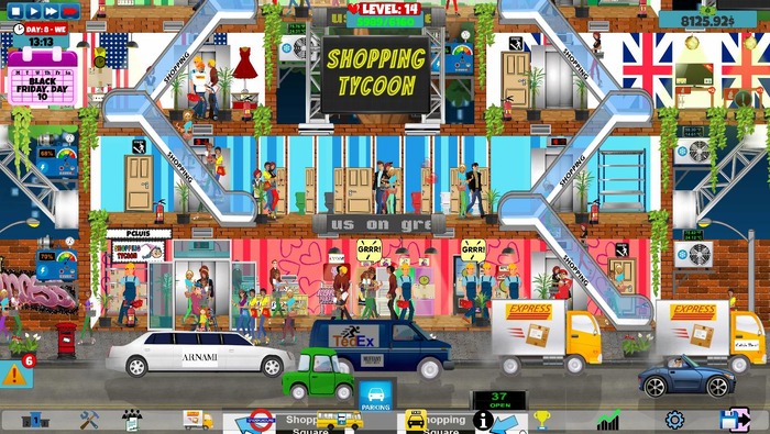 ショッピングモール建設運営ゲーム『Shopping Tycoon』9月Steam配信