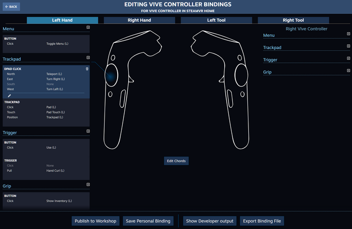 Valve、「SteamVR 入力システム」ベータ版をリリース、コントローラー間の違いを吸収できるように