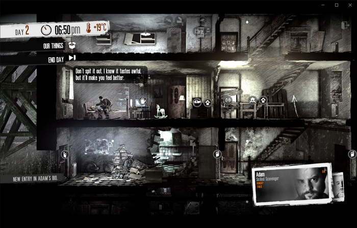 『This War of Mine』戦争が狂わせる人々の心―子供をさらわれた親の心中は如何に【ゲームで英語漬け#77】