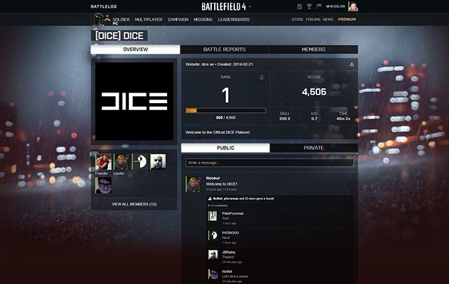 『Battlefield 4』2月27日より待望のコミュニティシステム「小隊」を実装開始、システムに関するディティールも