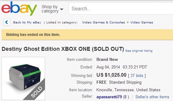 『Destiny』海外の限定版Ghost Editionが北米にて売り切れ続出、eBayで高額取引も