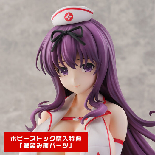 目のやり場に困るセクシーナース!『閃乱カグラ』大迫力1/4スケールで「紫」がフィギュア化―脱いだ姿はお手元で確認を