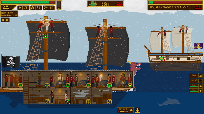海賊ローグライク『Seaworthy』がKickstarterに登場、16bitのレトログラフィック