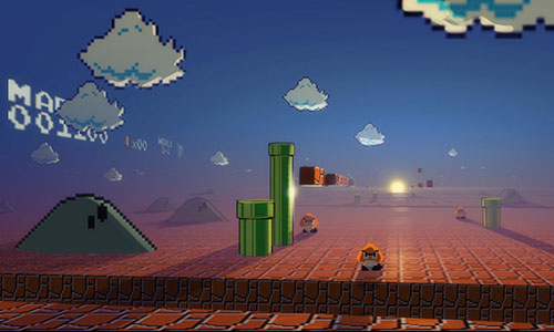 本日の一枚 マリオの視点で見たステージ1 1の風景 Game Spark 国内 海外ゲーム情報サイト