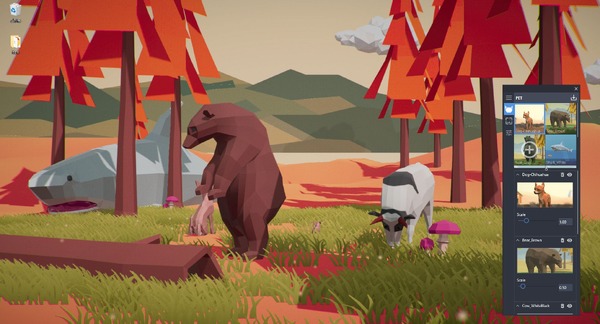 あなたのpcが野生の王国に 動く動物の壁紙制作ソフト Ultimate Low Poly Pet 早期アクセス開始 Game Spark 国内 海外ゲーム情報サイト