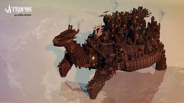 海外マインクラフターが Minecraft で作った亀のようなスチームパンク巨大都市 アトロポス が凄い Game Spark 国内 海外ゲーム情報サイト