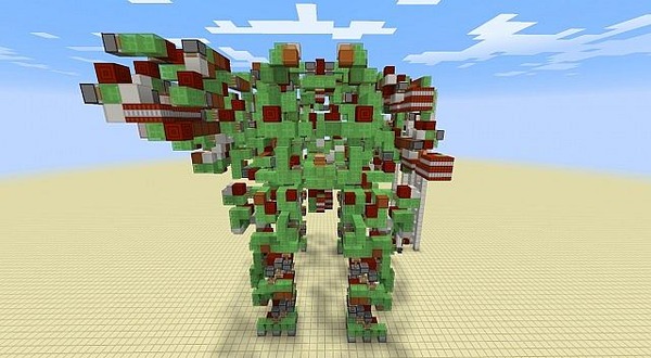 海外 Minecraft プレイヤーが制作した巨大ロボットが話題に 自走式で武装のリロードも可能 Game Spark 国内 海外ゲーム情報サイト