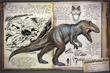 『ARK: Survival Evolved』T-REX級の肉食恐竜ギガノトサウルス追加―剣と盾も 画像