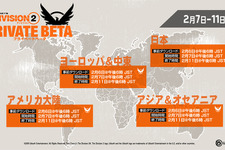 『ディビジョン2』国内向けにプライベートベータ詳細が発表！日本時間2月7日18時開始 画像