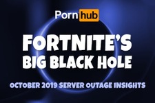 PornHub、『フォートナイト』ダウンタイム中の「ブラックホール」検索数が9,600%増加したことを報告 画像