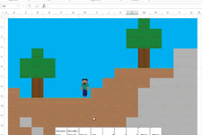 Excelで動作するファンメイド『Minecraft』がリリース、上司の目を盗んで地下へ潜れ！ 画像