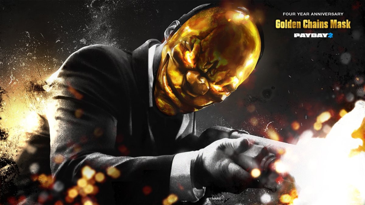 Pc版 Payday2 4周年を記念して黄金のchainsマスクと壁紙が配布 Game Spark 国内 海外ゲーム情報サイト