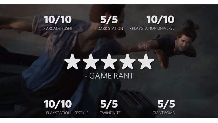 メタスコアは90点超！満点連発の『Uncharted 4』レビューまとめ映像