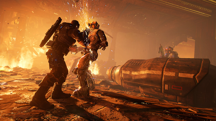 『Gears of War 4』約10分間のゲームプレイ映像！―回転ノコギリを射出する武器がイカス…