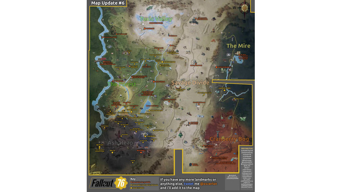 『Fallout 76』散らばった情報から海外ファンが地図を自主制作！ー「ウェストバージニアってどんなとこ？」「ほとんど天国さ」