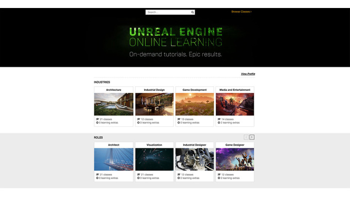 Unreal Engineのオンライン学習サイトが登場！―誰でも無料で利用可能