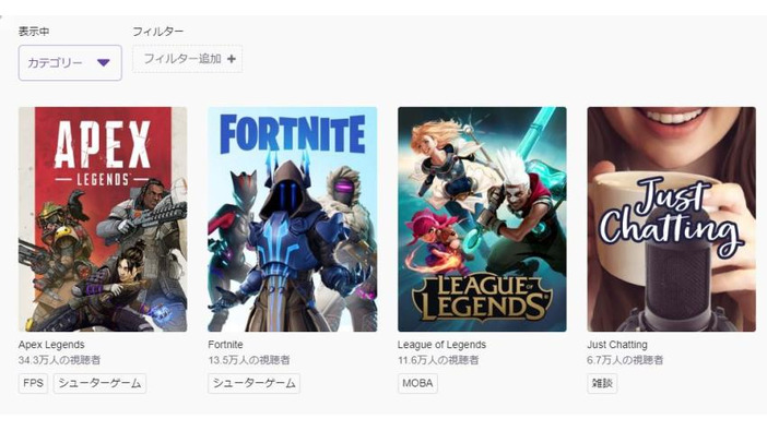 『Apex Legends』Twitchでも爆発的な人気―視聴者数で『フォートナイト』を引き離して1位に